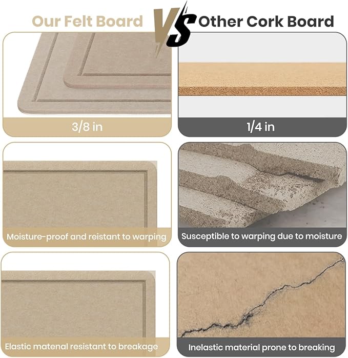 Large Cork Bulletin Board - 60 X 36 Inches With 30 Pushpins, 5' x 3' Pin Board for Walls, Self-Adhesive Felt Vision Board, Foldable Photo Board (Beige Brown)