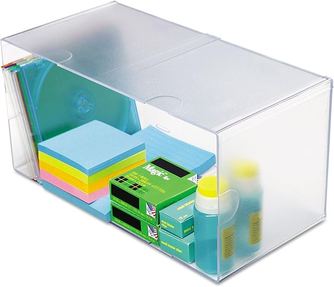 deflecto 350501 Desk Cube, Double Cube, 12 x 6 x 6