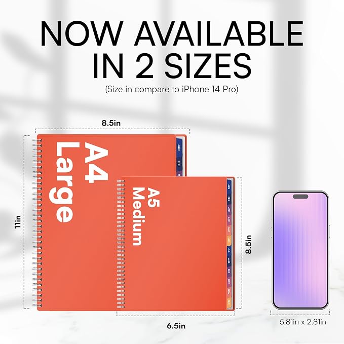 Ensight 2026 Appointment Book and Planner 6.5" x 8.5" Large Hourly Weekly Daily Schedule Book with Tabs, 30 Minute Time Slots, Peach Calendar Organizer Jan 2026–Dec 2026 Appointment Planner - Peach