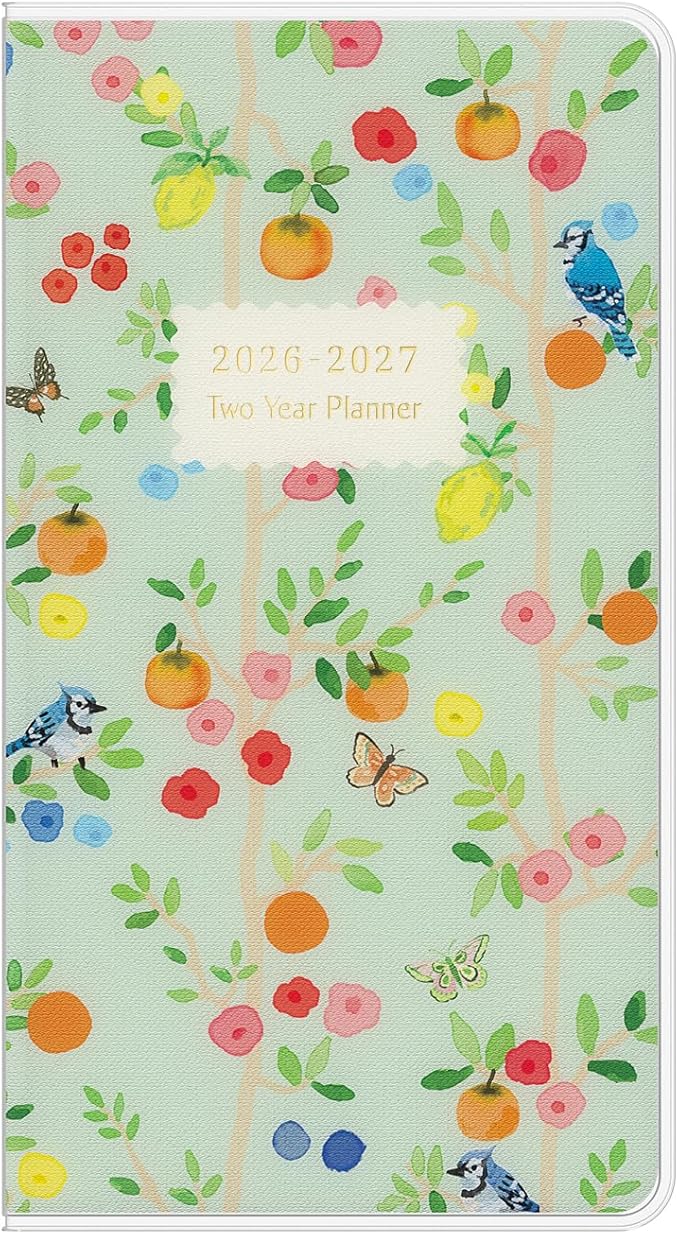Pocket Calendar 2026-2027, Jotsome 2 Year Monthly Planner from Now to December 2027, 3.5"x6.4", Small Pocket Planner with PVC Cover for Purse, Bluebird