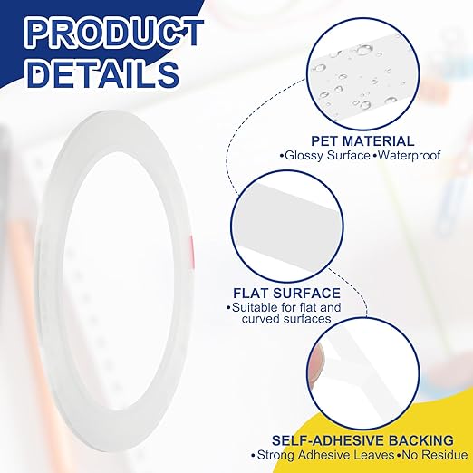 MECCANIXITY Whiteboard Tape 5/64" / 2mm Self Adhesive Graphic Chart Line Tape 72 Yard Grid Marking Stickers for Pinstripe Dry Erase Board Scrapbooking DIY Art Crafts, Clear, Pack of 3
