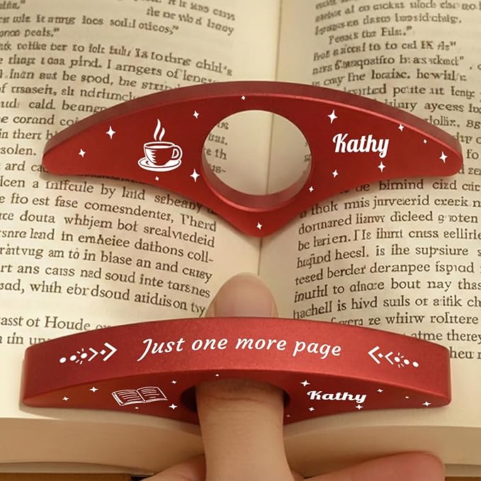 Custom Book Page Holder, Thumb Book Page Holder, Personalized Page Holder for Reading, Gifts for Book Lovers Teachers Appreciation Gifts on Birthday (Style 1)