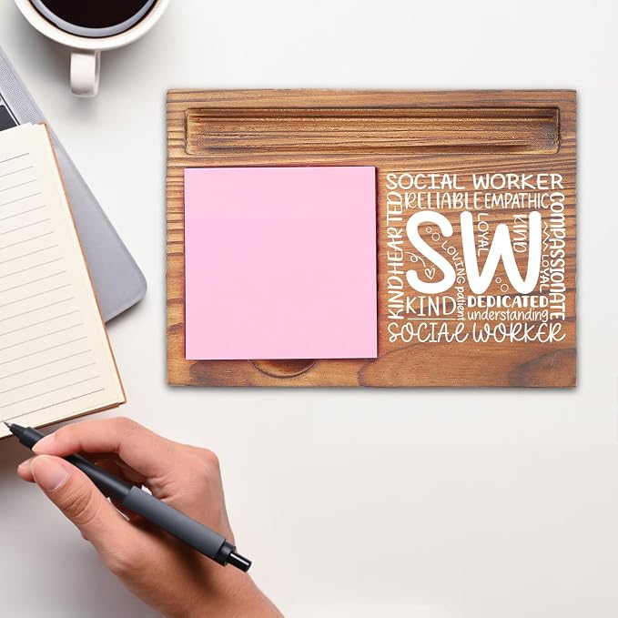 Social Worker Appreciation Gifts Inspirational Quote Social Services Appreciation Student Graduation School Counselor Therapist Thank You Gift Desk Self Stick Note Pad Holders EDP211