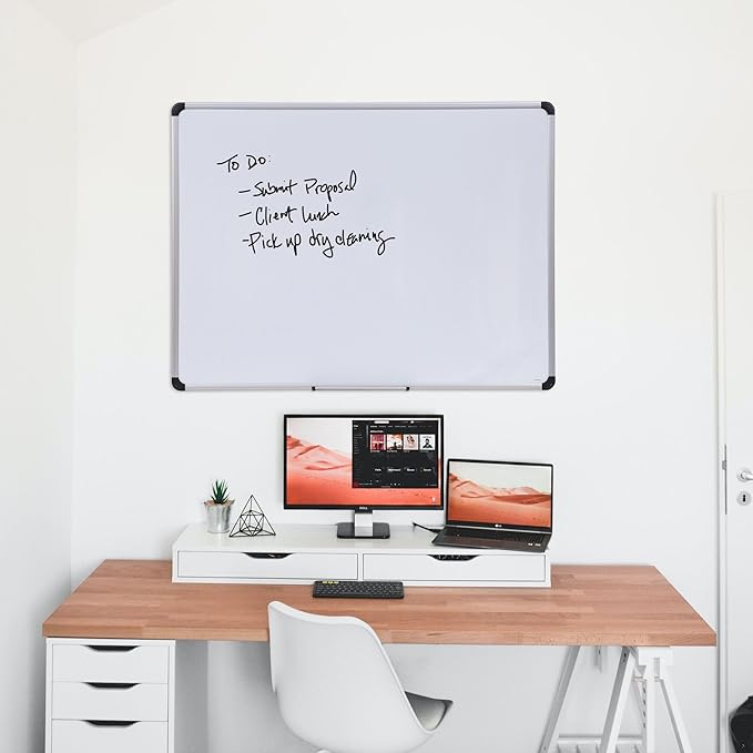 Universal One Magnetic Easel Style Dry Erase Board, 48 x 36" (43734)