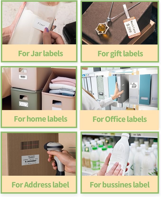 3 Roll Self-Adhesive Round Circle Thermal Labels for Phomemo M110/M220/M100/M250/M102/M221 Label Printers,1.96"（50 mm）,Multi-Purpose Thermal Stickers,Black on White,140Labels/Roll