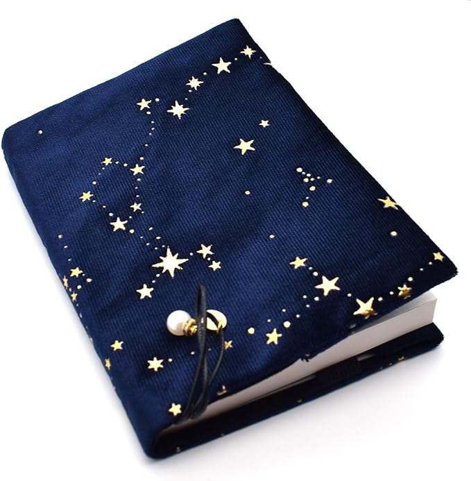 BLBMH Velvet A6 Book Cover 4x6 | Handmade Non-Stretch Fabric Sleeve with Bookmark | Washable Soft Protector for Paperback Bible Journal | Gift for Women - Velvet Blue