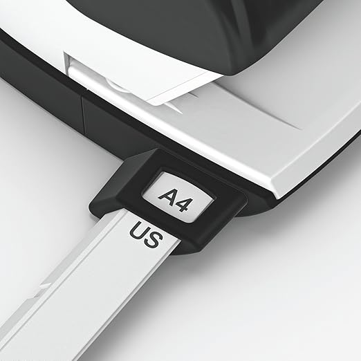 Leitz NeXXt 50050095 Hole Punch 25 Sheets Stop Rail with Format Presets Metal Black