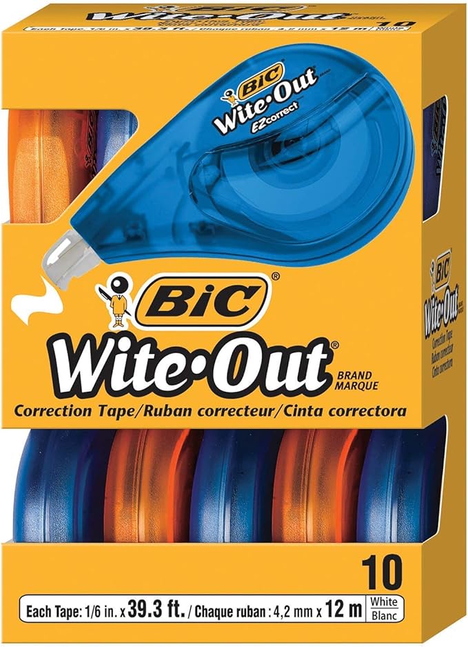 BIC Wite-Out Brand EZ Correct Correction Tape, White, 40-Count (40, Original)