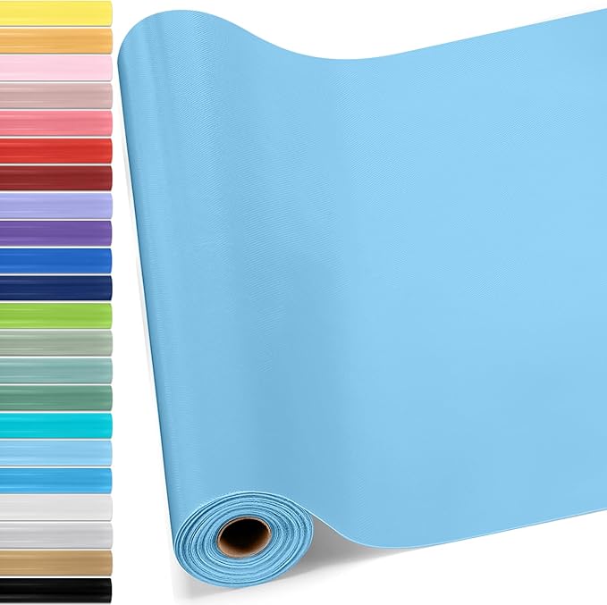 Hahafelt 16 in x 40 Ft Fabric Bulletin Board Roll Classroom Non Woven Fabric Background Decorations Waterproof Wrinkle Resistant Bulletin Board for Back to School Wall Decor(Light Blue,Pure)