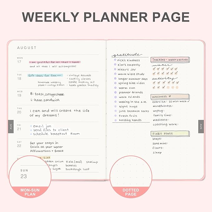 And Per Se 2026 Planner, 15 Months Hardcover Daily, Weekly & Monthly Planner, A5 size, 100GSM Thick Paper, Back Pocket, 5.7" x 8"(Bowknot Pattern)