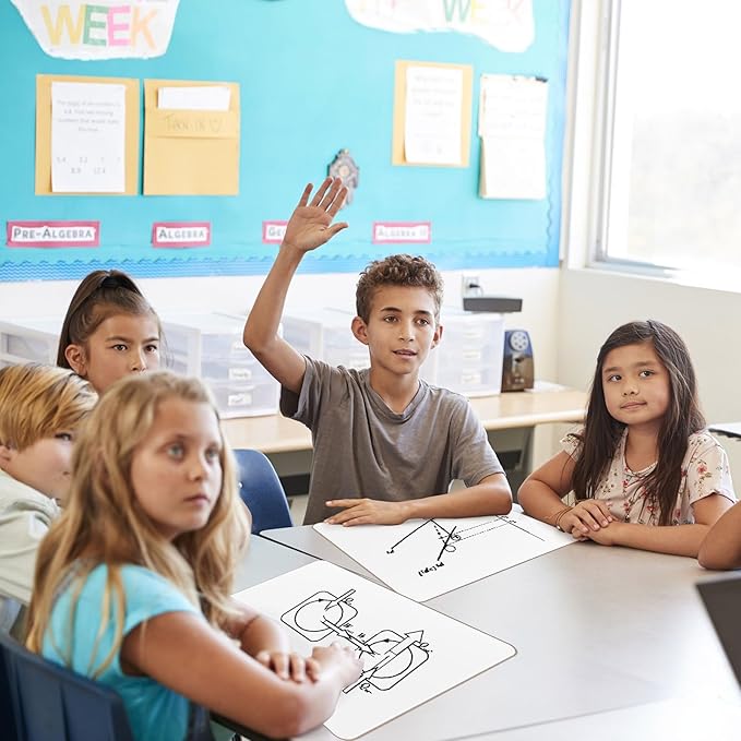 12 Pack Small Dry Erase Boards Classroom Pack 12 x 9 Inch Double Sided Mini White Boards Portable Dry Erase LapBoards for Teacher Supplies with 12 Erasers and 12 Markers