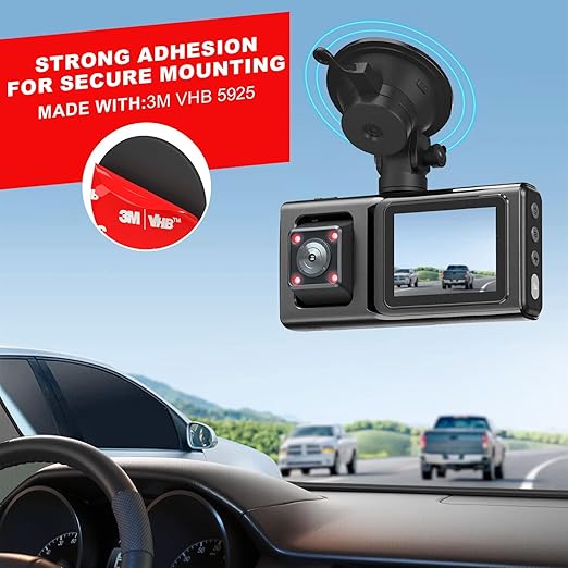 Double Sided Tape Heavy Duty 40PCS Adhesive Pads 1“ and 2” Squares Dots Rectangles Pack Strong Waterproof Mounting Tape for Dashboard Dash Cam Windshield Suction Cup Phone Holders Black