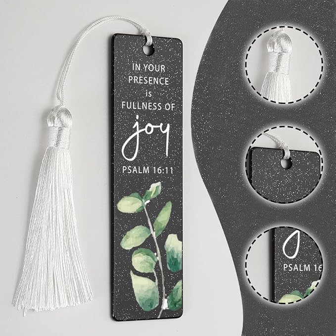 Christian Joyful Bookmark, Heartening Gift for Believers, Uplifting Present for Spiritual Readers, Faith - Based Reading Gift, Unique Foliage & Scripture Design Bookmark, WCB39