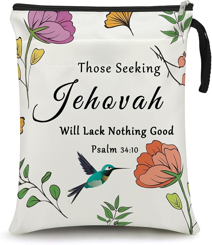 Jehovah Gifts Book Sleeve Book Covers for Paperbacks Jehovah Witness Baptism Gifts Bible Gifts for Women Christian Book Protector Pouch Bookish Gifts for Book Lovers Birthday Christmas Gifts