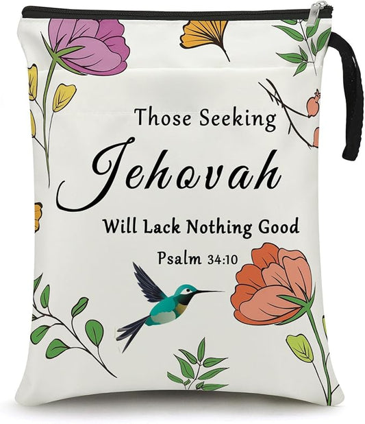 Jehovah Gifts Book Sleeve Book Covers for Paperbacks Jehovah Witness Baptism Gifts Bible Gifts for Women Christian Book Protector Pouch Bookish Gifts for Book Lovers Birthday Christmas Gifts