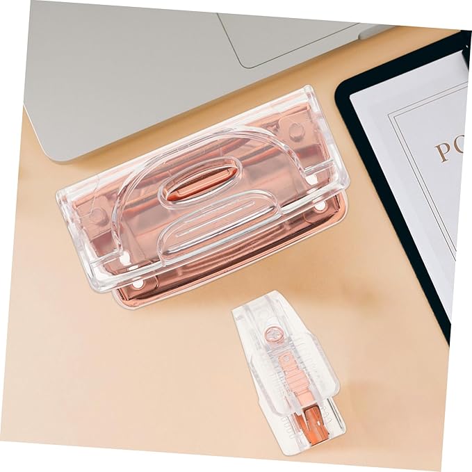 Holibanna 1Set Transparent Office Supplies Puncher Heavy Duty Staple Remover Ergonomic Design for Effortless Staple Removal Stylish Desk Accessories