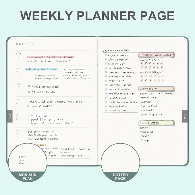 And Per Se 2026 Planner, 15 Months Hardcover Daily, Weekly & Monthly Planner, A5 size, 100GSM Thick Paper, Back Pocket, 5.7" x 8"(Forest Green)