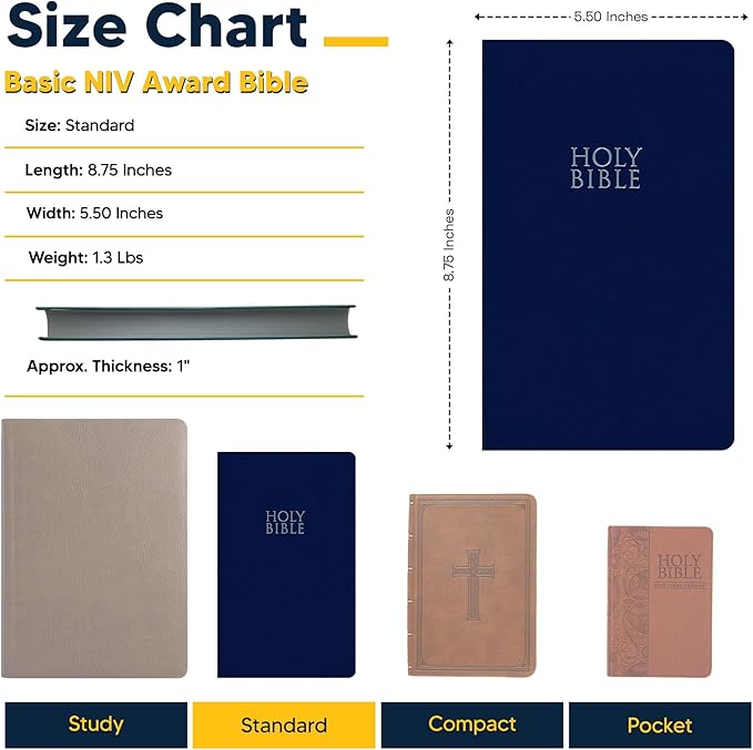Personalized NIV Bible New International Version Faux Leather Bible Small Print Economy Bible with Custom Name at The Lower Right Side & Red-Highlighted Verses, Gift for Christian & Religious Events