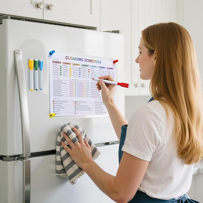 Adhd Cleaning Planner for Adults- Reusable ADHD Clean Planner for Adults Women with Cleaning Schedule Checklist - 2026 Daily Weekly Monthly Organizing Planners for Tidy Minds