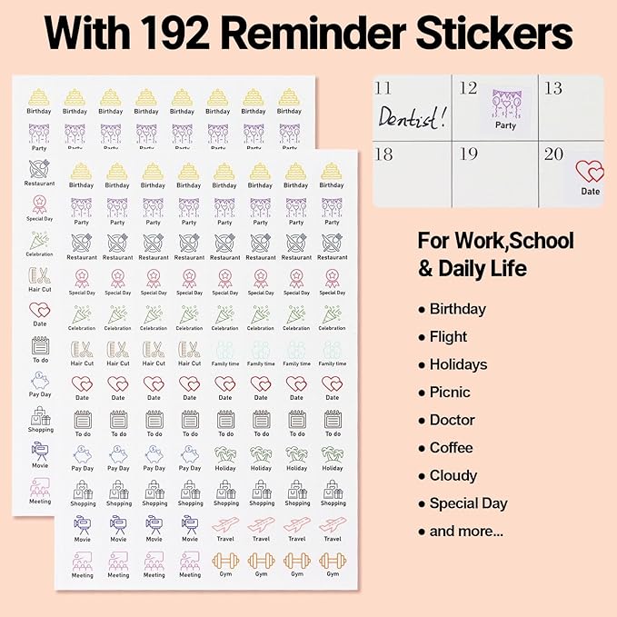 MultiBey Small Desk Calendar 2025-2026, Standing Flip Calendar for Desk with Floral Cover, 6.5" x 6.5", July 2025 to December 2026, 18-Month Desktop Calendar, To-Do Notes & Stickers for Planning (Flower House)