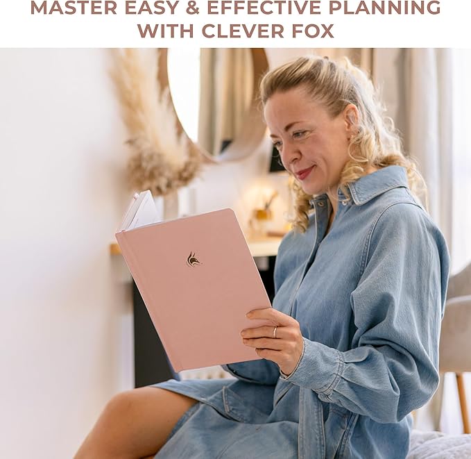 Clever Fox Planner PRO Premium Jan 2026-Jan 2027 – Luxurious Weekly, Monthly & Budget Agenda Organizer for Productivity & Reaching Goals, A4 Hardcover + Keepsake Box – Rose Gold