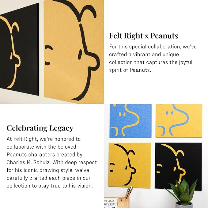 felt right Charlie Brown Collection Mini Charlie and Woodstock, Peanuts Room Decor, Snoopy, Home Decor, Felt Wall Panels, Decorative Bulletin Board, Easy Gift Idea, Pin Board, Collectibles