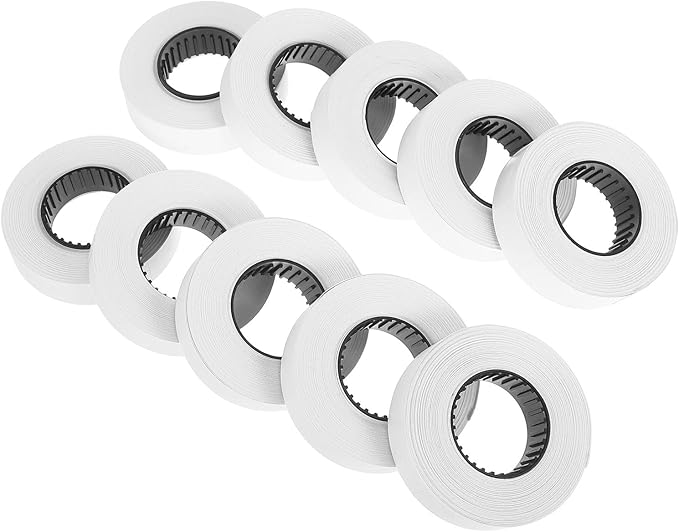 Price Marker Labeler Paper Roll Double Row White 500 Sheets Per Roll for Retail Price Tag Printing Office and Store Use