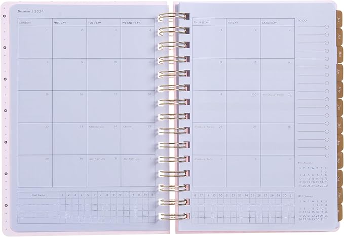 russell+hazel 2025 Spiral Blush Weekly Planner, 12 Month Calendar (January 2025 – December 2025), 5.875" x 8.25” (100620)