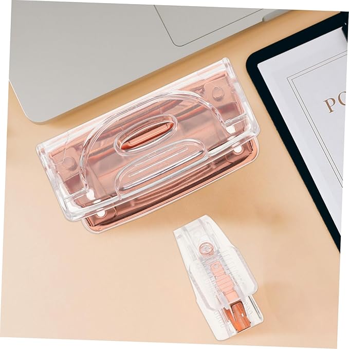 1Set Transparent Staple Remover Hole Puncher Ergonomic Office Tools for Efficient Alignment and Secure Stapling Versatile Supplies for Workspaces