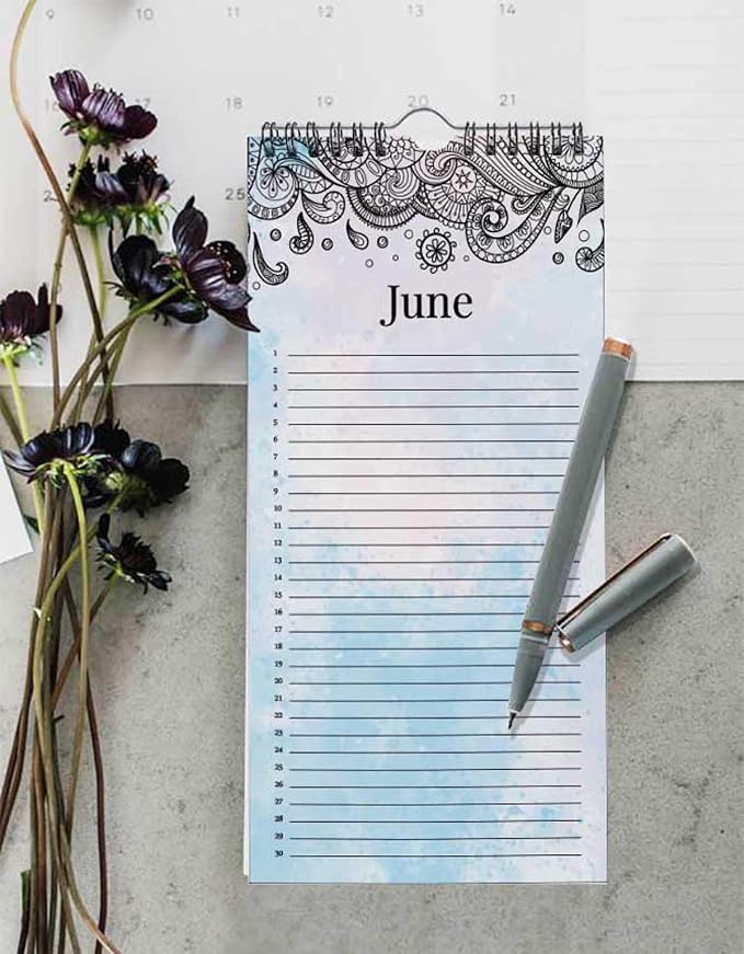 Dolphin Rustic Perpetual Calendar Birthday Wall Hanging Anniversary Special Event Reminder Calendar Book Journal Stationary Wall Hanging Birthday Gift Card Planner Organizer