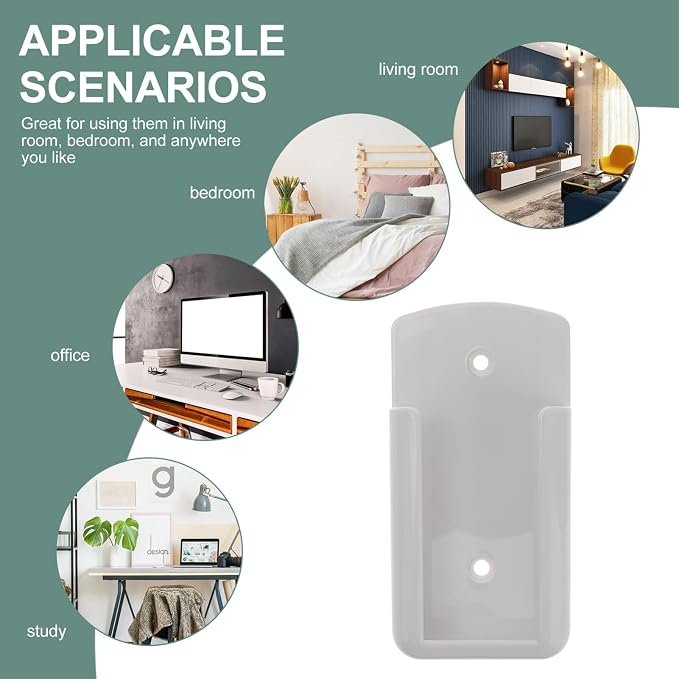 White Remote Control Holder Wall Mounted Remote Control Storage Box Wall Mount Remote Control Organizer Self Adhesive Remote Control Holder for for Home Office School Supply Storage