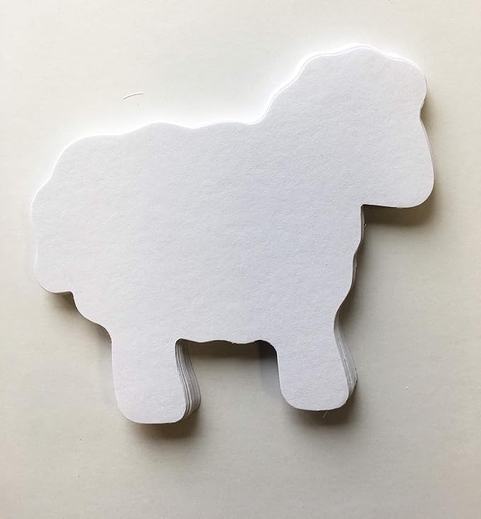 SHAPES ETC. 31pcs Sheep Single Color Creative Cut-Outs 5.25in -Barnyard Animals Decoration, Farm Animal Classroom Decor, Religious Easter Decorations, Bulletin Boards, Craft Projects, Made in USA