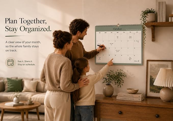 meDolove Spiral Hanging 18-Month Wall Calendar 2026-2027,14" x 11" | 12 Morandi Neutral Color Pages,July 2026-Jun 2027,No-Bleed Paper,for Women, Working Moms, Office
