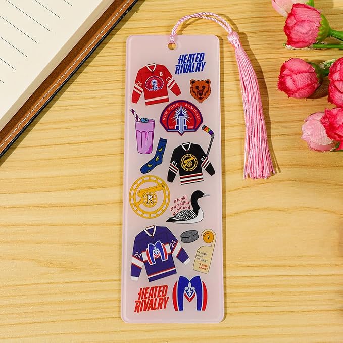 Heated Rivalry Inspired Bookmark Merch Stuff, Ilya Rozanov 81 Shane Hollander 24 Acrylic Bookmarks Gifts Accessories Merchandise for Fans Women Men Easter Birthday Book Lovers (3pcs Style A)