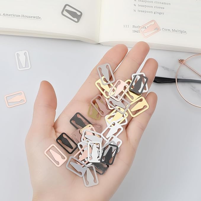 80Pcs Book Darts Bookmarks Page Markers Tin Mixed Metals Book Line Markers Mixed Metals Bookmarkers Book Page Markers Bulk Mini Tin Brass Line Marker for Reading Teachers Students Book Lovers
