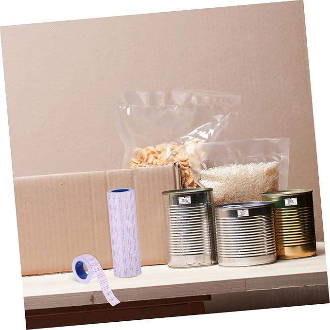 VILLCASE 10rolls Single Row Printing Price Sticker Self-Adhesive Tags for Retail Stores Jewelry Price Marker Labels Easy to Read and Strong Adhesive