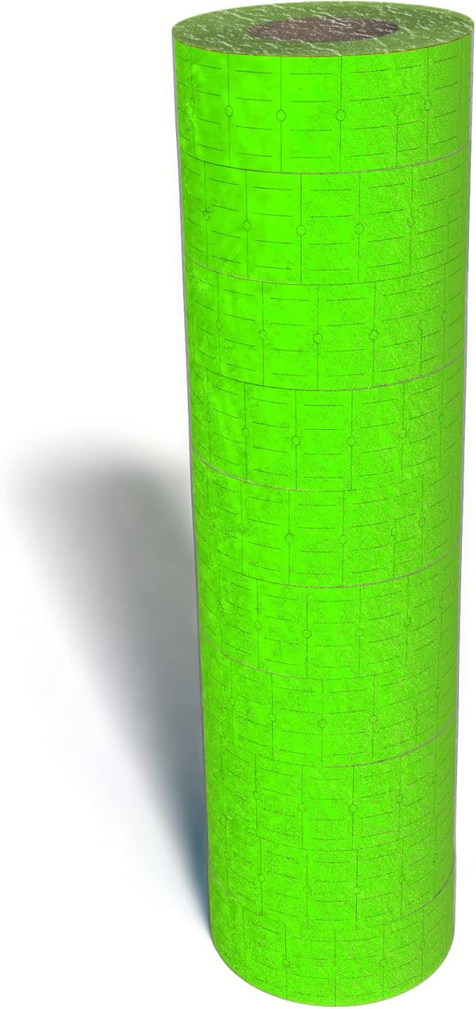 Labels to fit: Motex MX5500, Towa GS Series,Halmark Model H, Kenco 18-8,000 Labels by Kenco (Fluorescent Green)