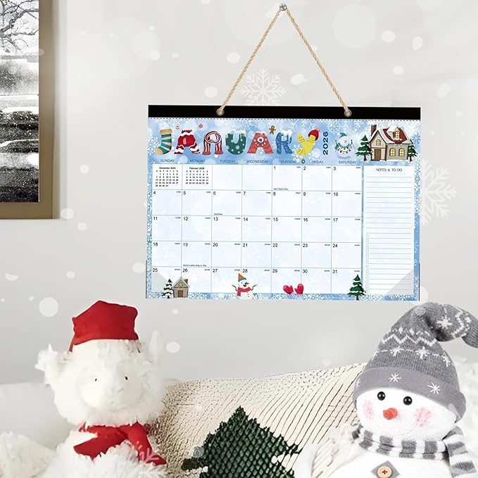2026–2027 Desk Calendar – 18-Month US Holidays Theme Desk & Wall Calendar, Large 17"x12" Monthly Planner, Cute Aesthetic Organizer, Perfect Christmas & Holiday Gift for Teachers, Moms, and Coworkers