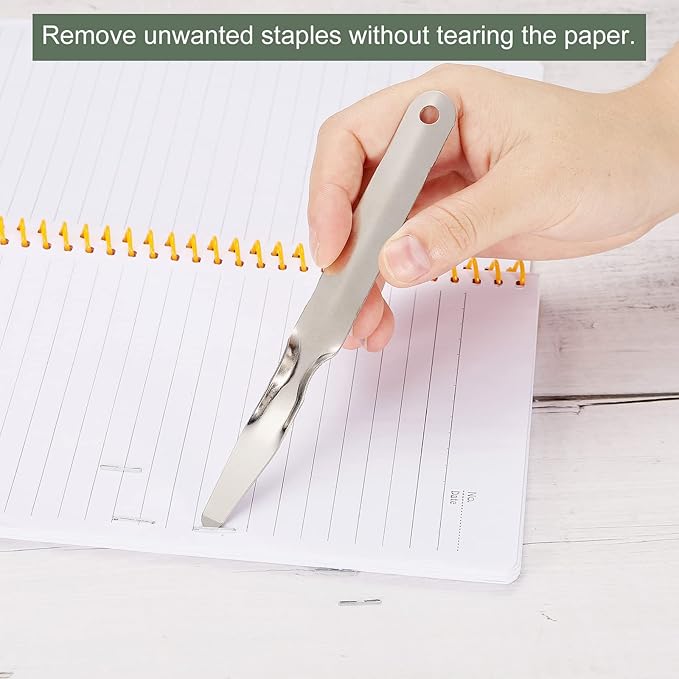 YOKIVE 2 Pcs Staple Remover, Flat Staplers Puller | Staples Removal Great for Office Home Desktop (Silver)