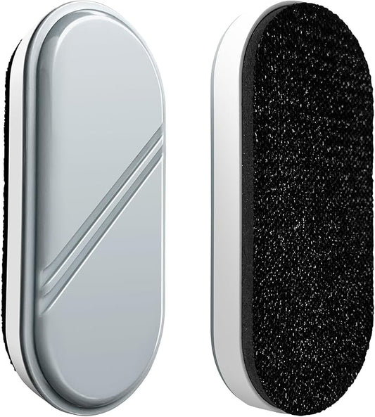 Dry Erase Eraser, Magnetic White Board Erasers - 2 Pack,Glass Board Glass Whiteboard Eraser for Office and School Supplies (Gray)