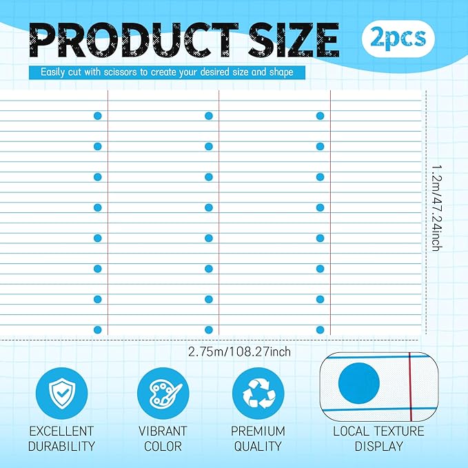 Hahafelt 2 Pack 47 x 108 Inch Fabric Bulletin Board Roll Waterproof Non Woven Classroom Background Decoration Resistant Bulletin Board for Back to School Wall Decor DIY Craft (Workbook)