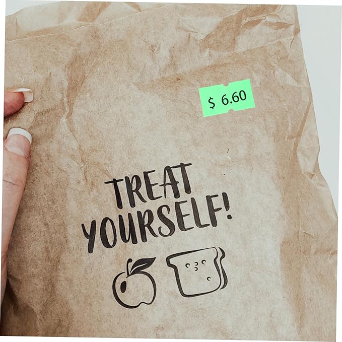 TEHAUX 5000pcs Adhesive Price Tag Paper for Supermarket Pricing Easy to Use Cost Stickers Fluorescent Labeling for Retail Business Display