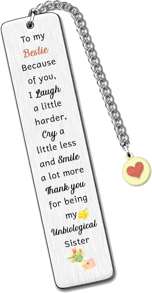 Bestie Bookmarks Graduation Friendship Appreciate Gift Women Friends Go to University Encourage Keepsake Birthday Christmas Teens Distance Accompany Back to School Present Thank You Reminder
