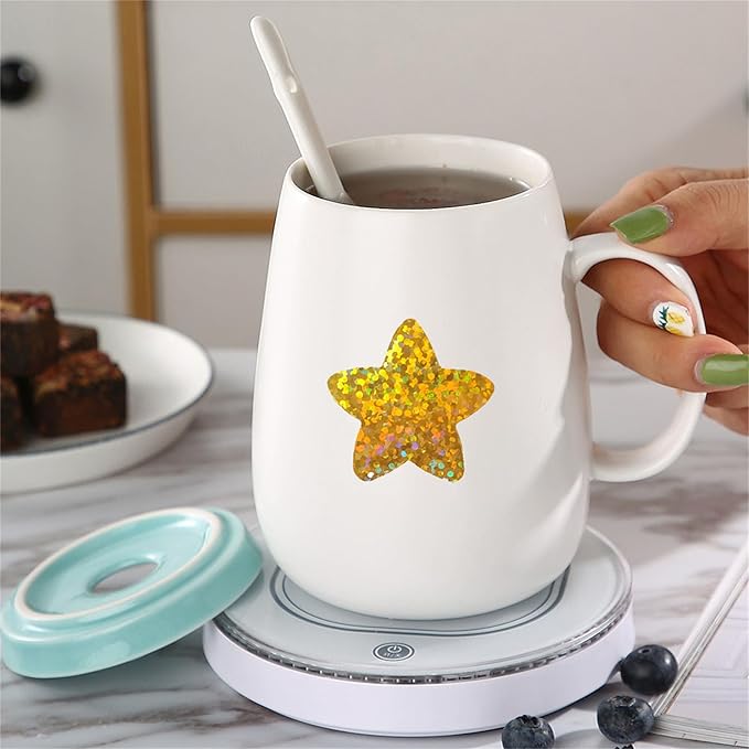 Sparkly Foil Small Star Stickers 500Pcs Gold Star Stickers 1" Diameter for Reward, Arts and Home Supplies Planner (Gold 500pcs)