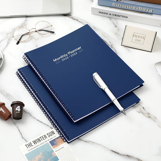 2026-2029 Monthly Planner - 3 Year Monthly Planner 2026-2029, Jul 2026 - Jun 2029, 9" x 11", 3 Year Calendar 2027-2028-2029 Monthly Planner with Tabs - Navy Blue