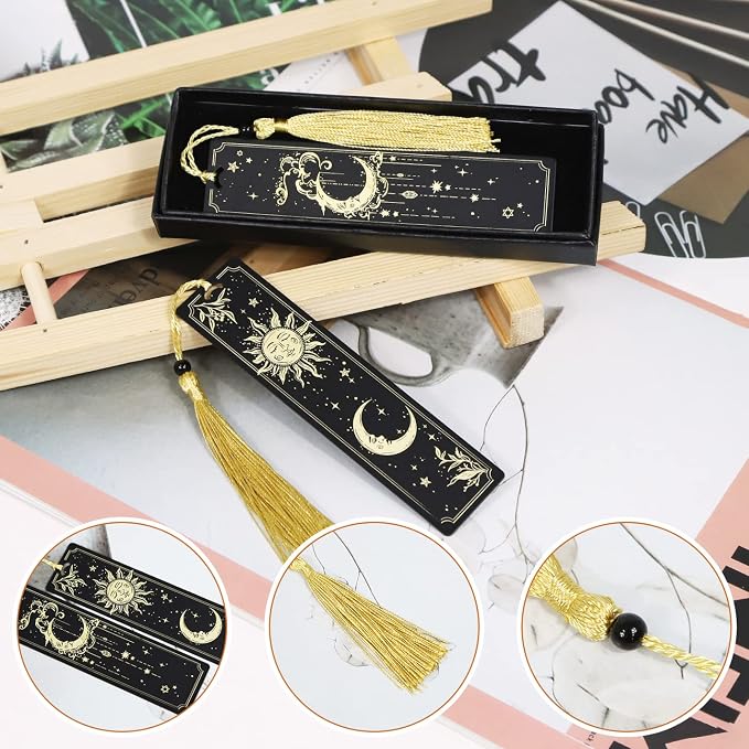 YoeeJob Metal Bookmark for Men Women Kid, Tarot Sun & Moon Book Marker for Book Lover, Unique Bookmarks for Boys & Girls Graduation/Birthday Gifts, Teacher Appreciation Gifts, Reading Present