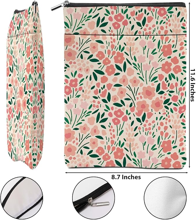 3Pcs Flower Botanic Book Sleeve Book Accessories Book Cover Book Protector Christmas Birthday Boss Day Book Lovers Gifts Bookish Book Club Gifts for Readers Women Librarian Book Lover Aunt