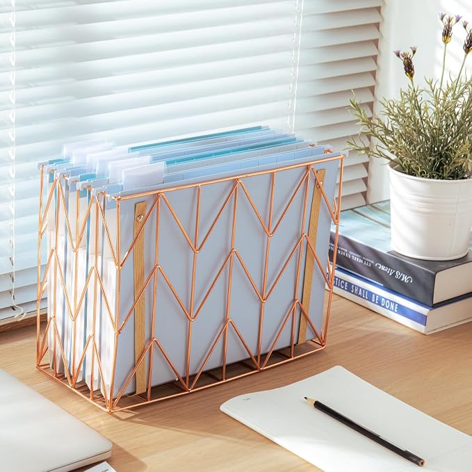 Y YOMA 6 Pack Extra Capacity Hanging File Folders with Handle Letter Size Accordion Decorative Reinforced File Folder Cute Colored Expandable Portable Folder with 1/5-Cut Adjustable Tabs, Lake Blue