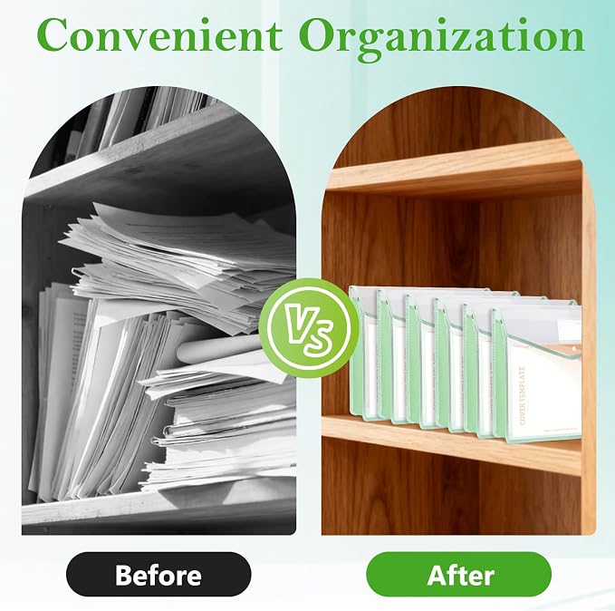 11 x 17 Inch Expandable Tabloid Size Document Folder with Label A3 Plastic Folders for Documents Expanding File Wallet Envelope Size (3, Green)