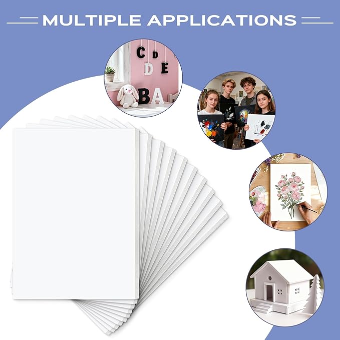 Golden State Art 25 Pack 11x14 Foam Boards 1/8 Inch Thickness White Foam Poster Boards for Presentation Signage Sheet for School Crafts Office Art Projects